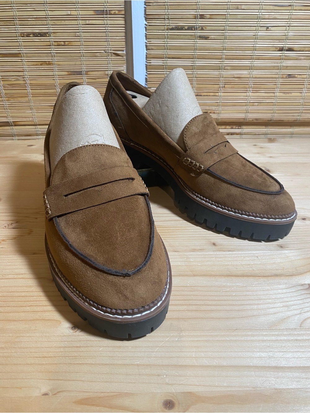NWOT Maurices Size 10 Super Cush Gretchen brown cognac slip on loafers